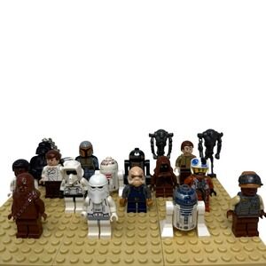 Lego Star Wars Minifigure Lot Of 17 Vader Snowtrooper Ugnaught Mandalorian Solo